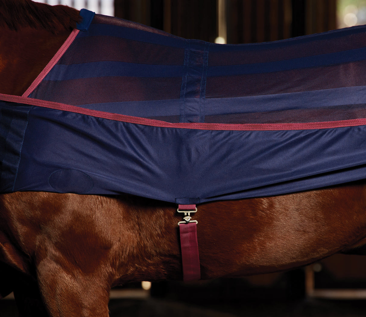 Weatherbeeta Scrim Cooler Standard Neck #colour_navy-burgundy