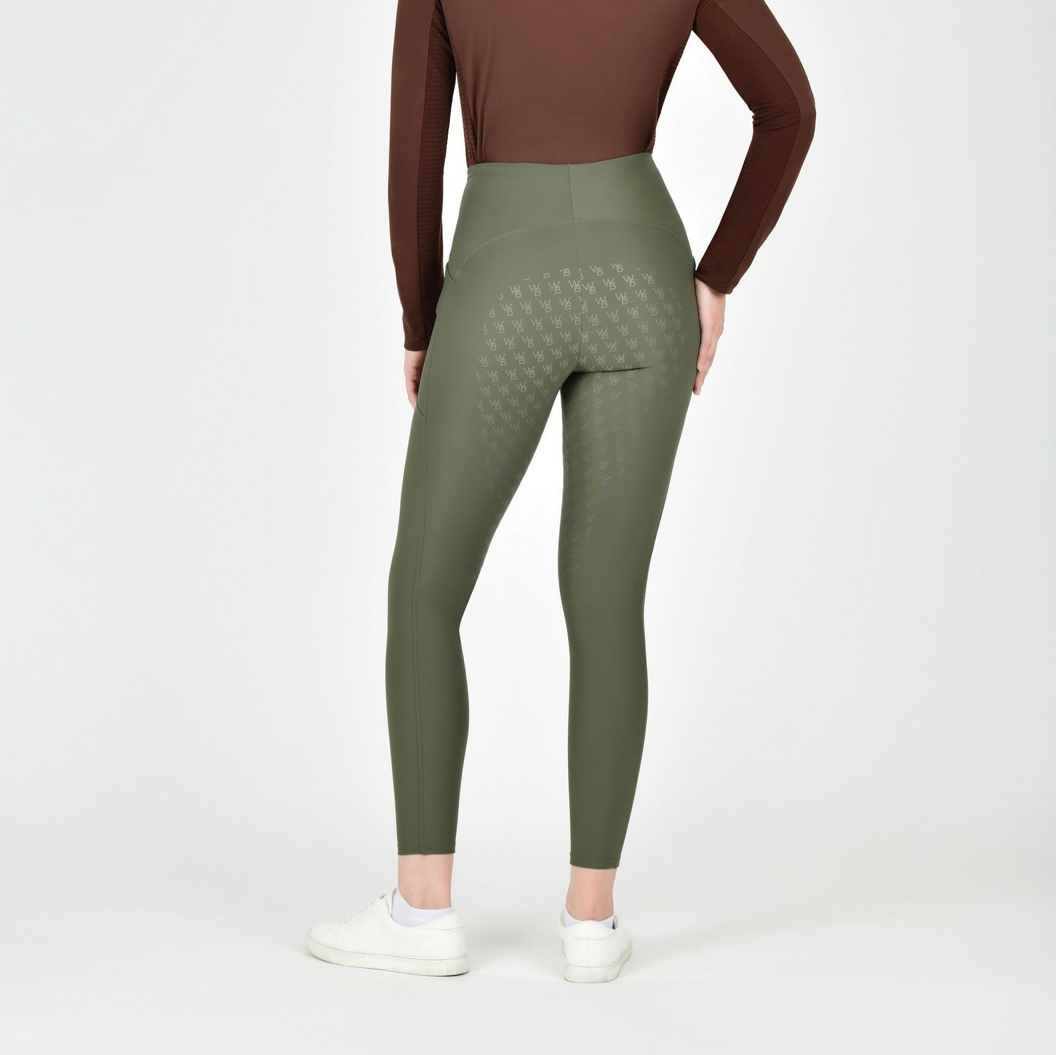 Weatherbeeta Ladies Thermal Riding Tights #colour_olive-night