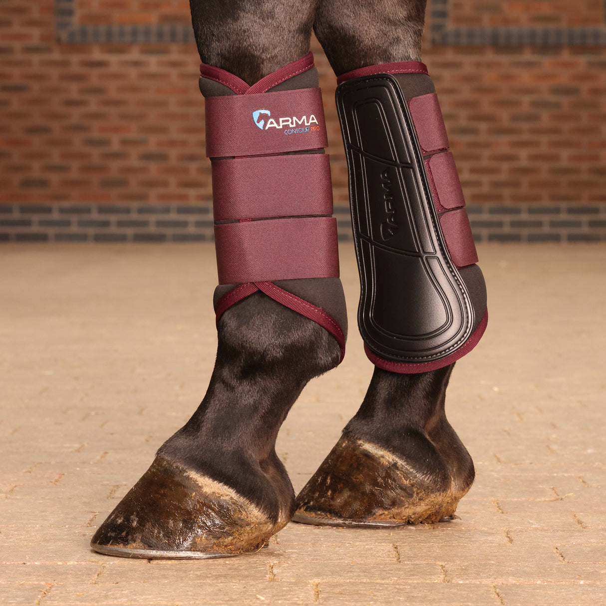 Shires ARMA Contour Pro Brushing Boots #colour_black-cherry