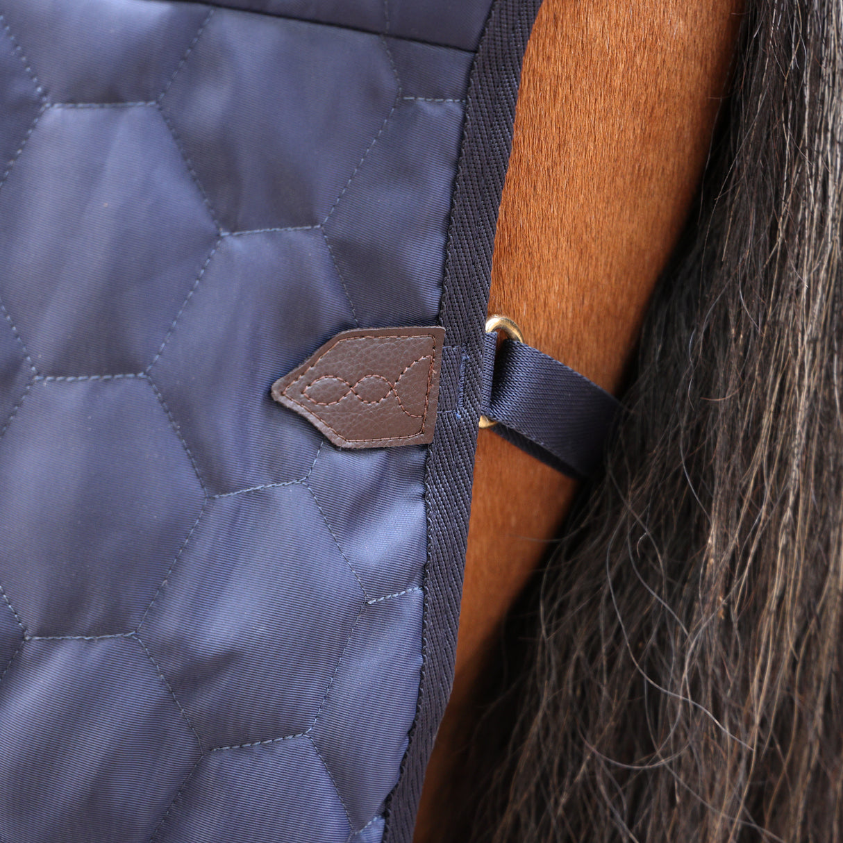 Shires Deluxe Quilted Rug #colour_navy