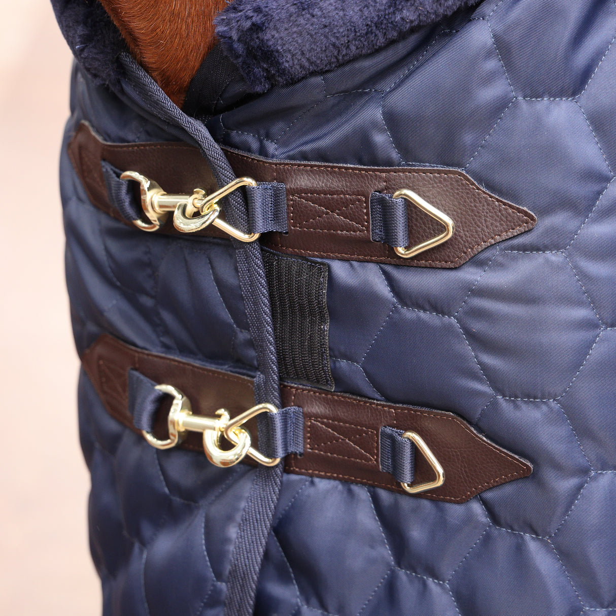 Shires Deluxe Quilted Rug #colour_navy