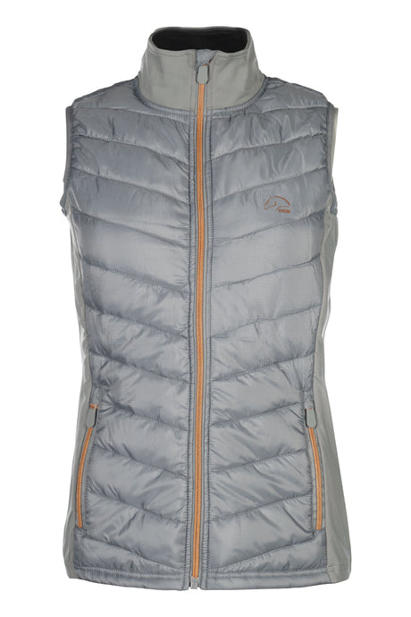 HKM Women's Jersey/Nylon Vest -Basel- Style #colour_grey-rose-gold