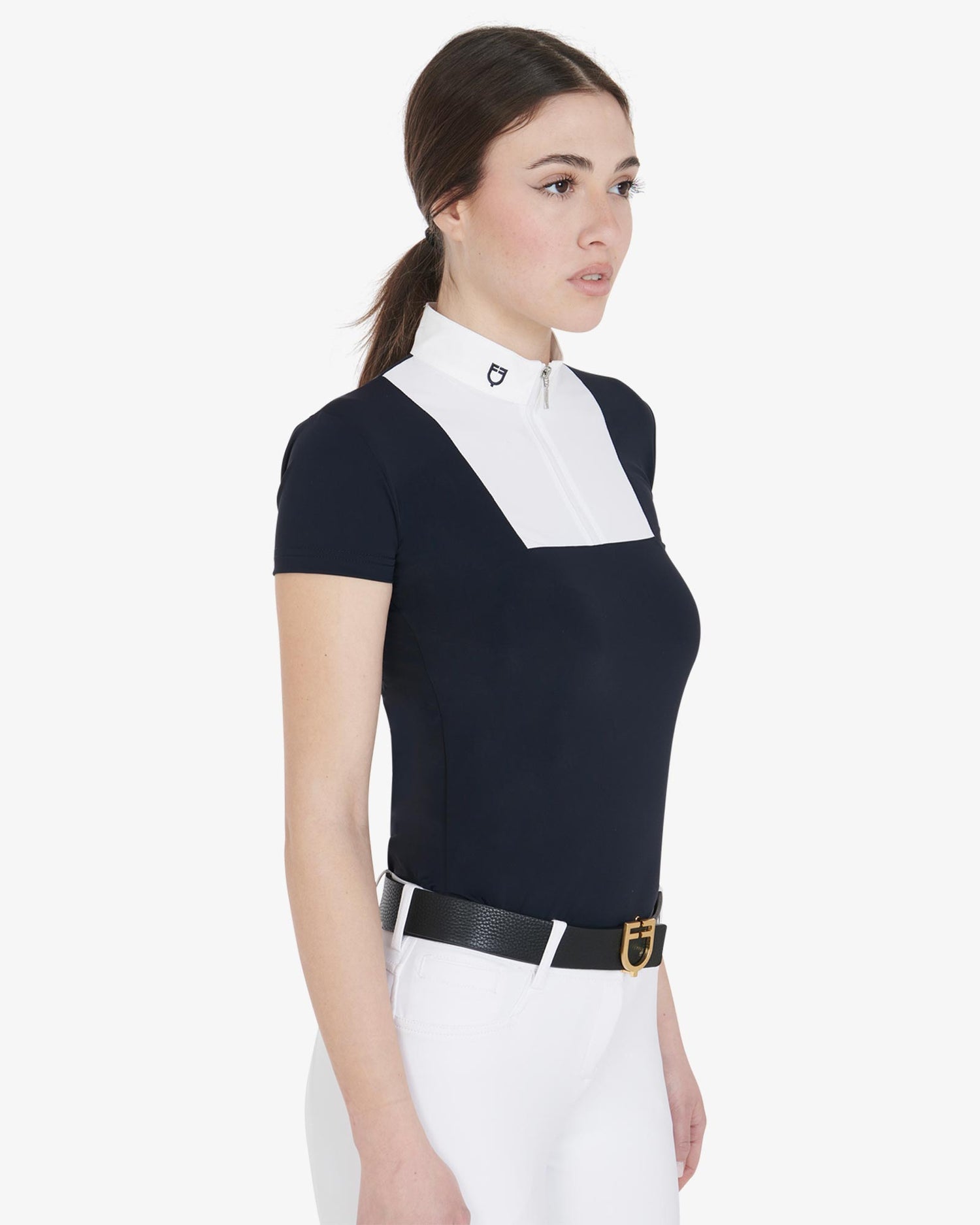 Equestro Women's Short-Sleeved Slim Fit Competition Polo Shirt