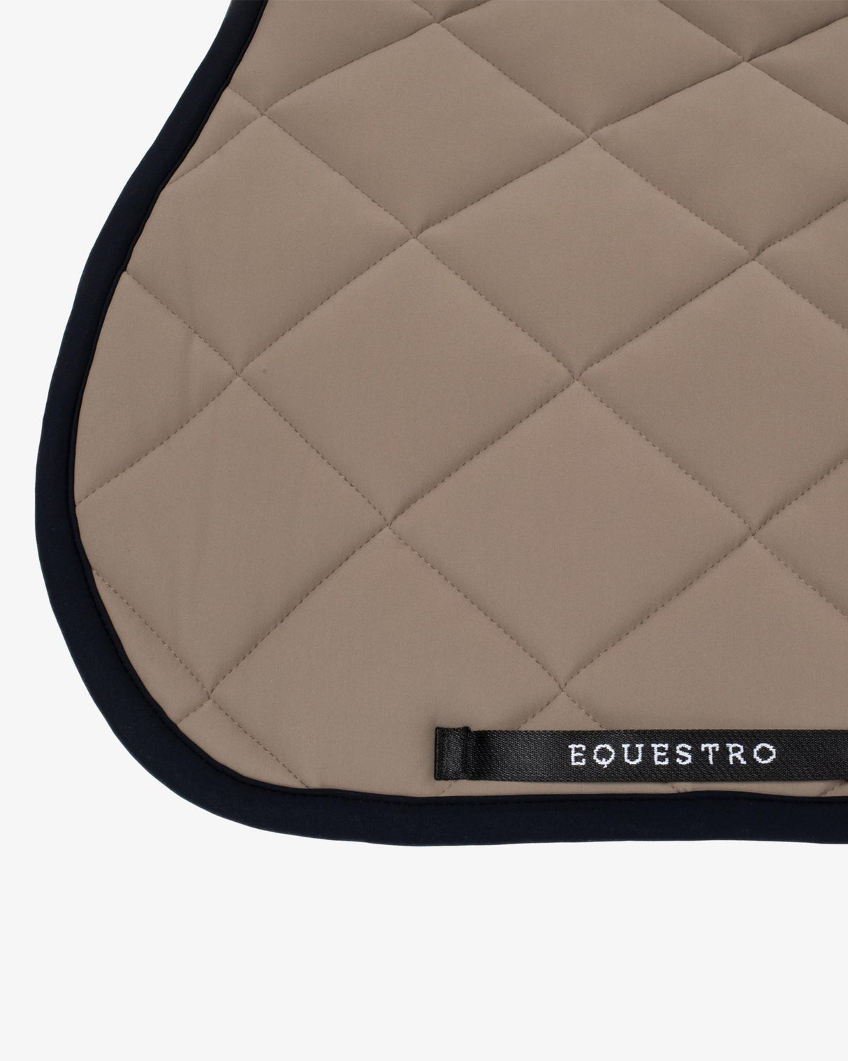 Jumping saddle pad with embroidered logo black line edition - WALNUT
