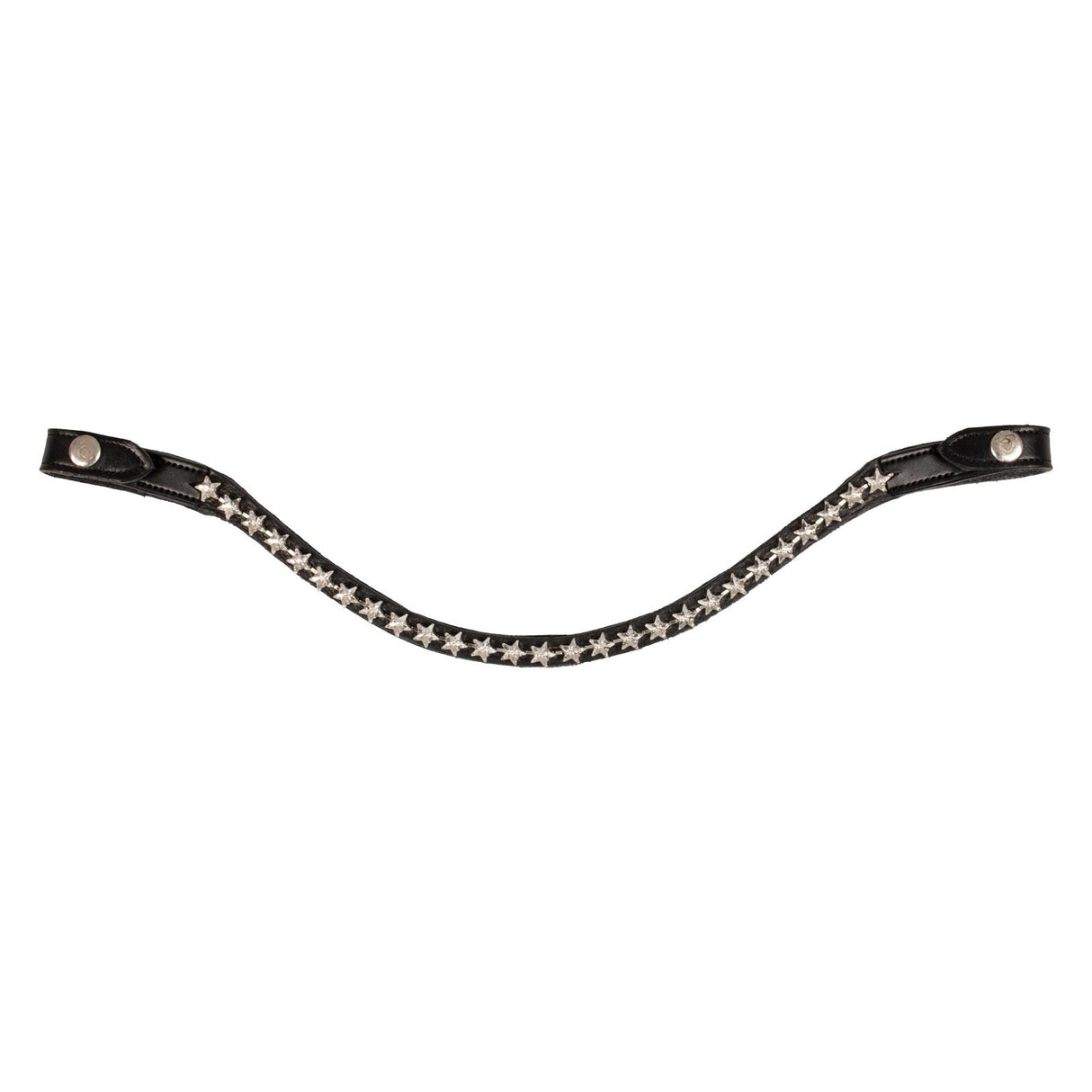 Acavallo Browband Calfskin & Starry Crystals #colour_black-transparent