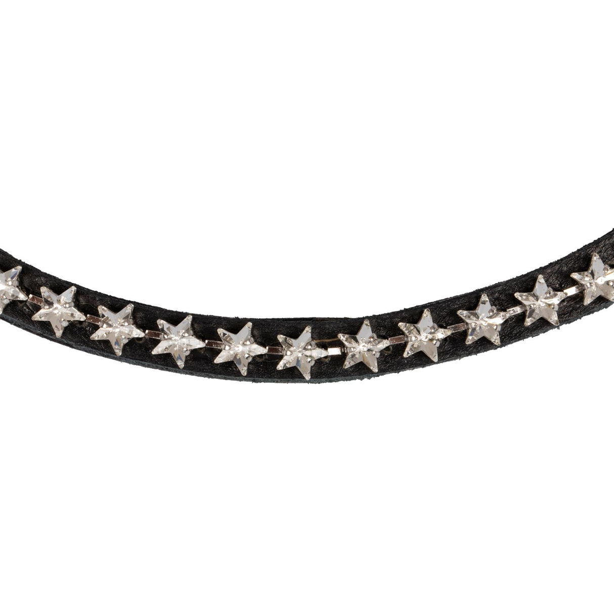 Acavallo Browband Calfskin & Starry Crystals #colour_black-transparent