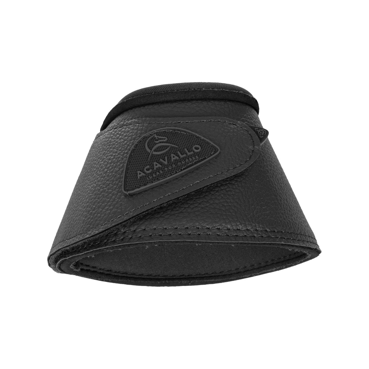 Acavallo Bell Boots Eco-Leather & Hook-And-Loop Closure #colour_black