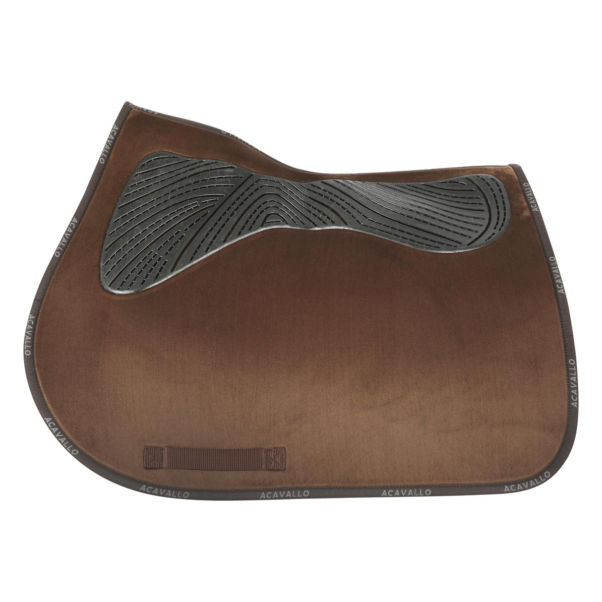 Acavallo Twin Sided Classic Gel Dressage Pad With Rope #colour_brown