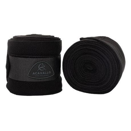 Acavallo Fleece Exercise Bandages Hook-And-Loop Closure Fastening #colour_black