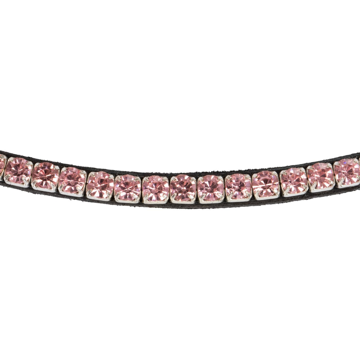 Acavallo Browband Calfskin & Round Crystals #colour_black-pink