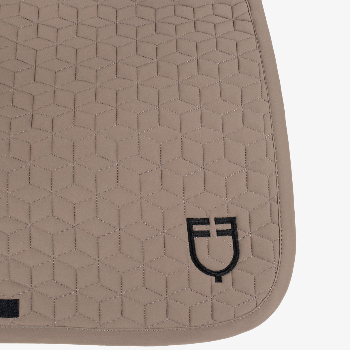 Equestro Jumping Saddle Pad Cube Quilting #colour_brown
