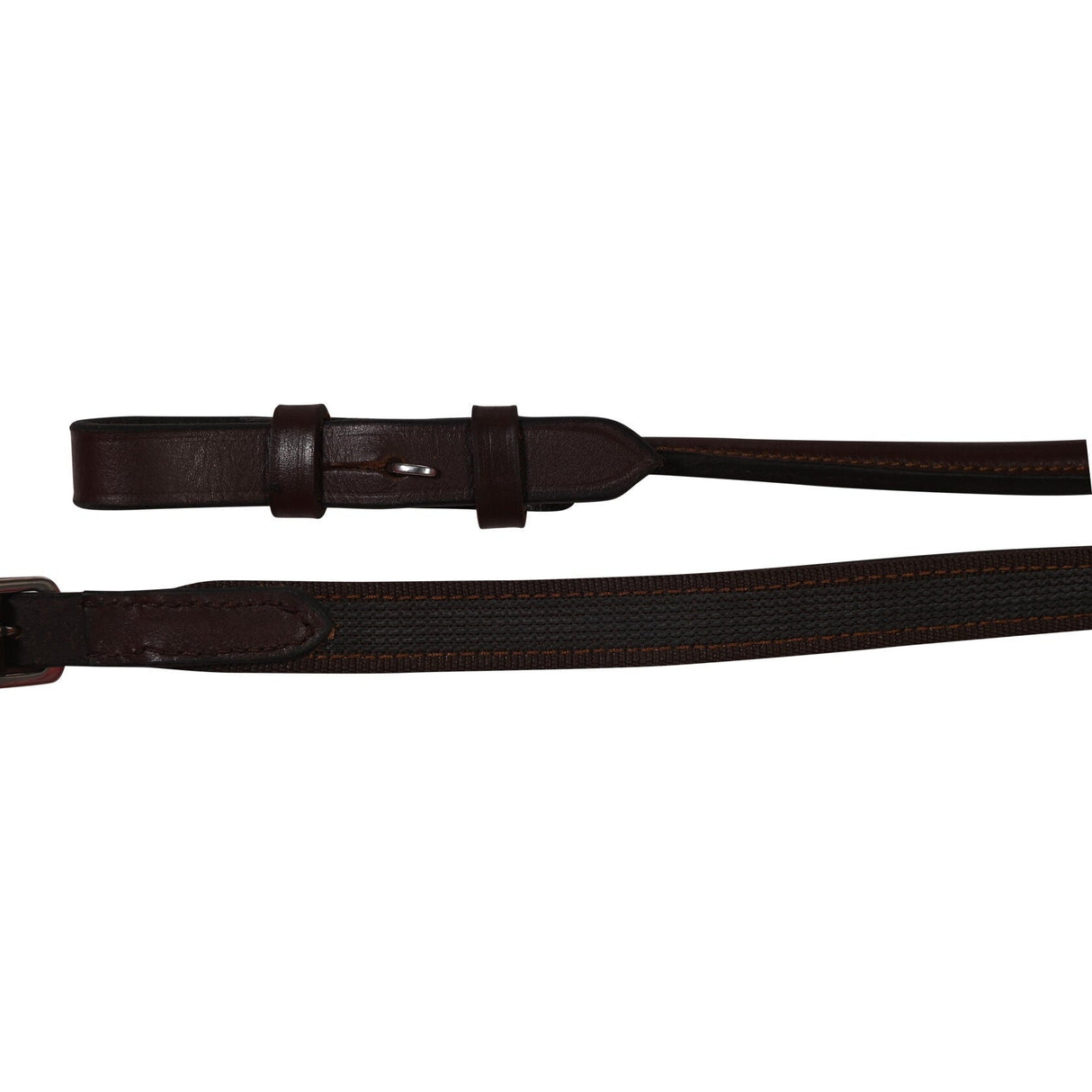 HKM Leather with Rubber -Lisa- Reins #colour_brown