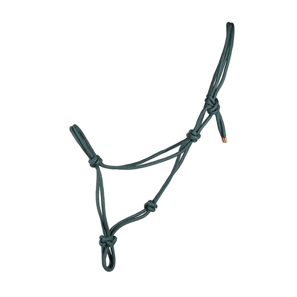 Hy Equestrian Rope Halter #colour_hunter-green