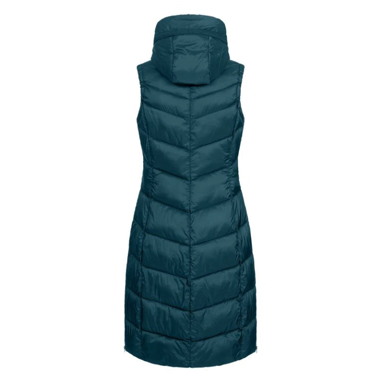 E.L.T Ostende Ladies Lightweight Long Gilet #colour_petrol-blue
