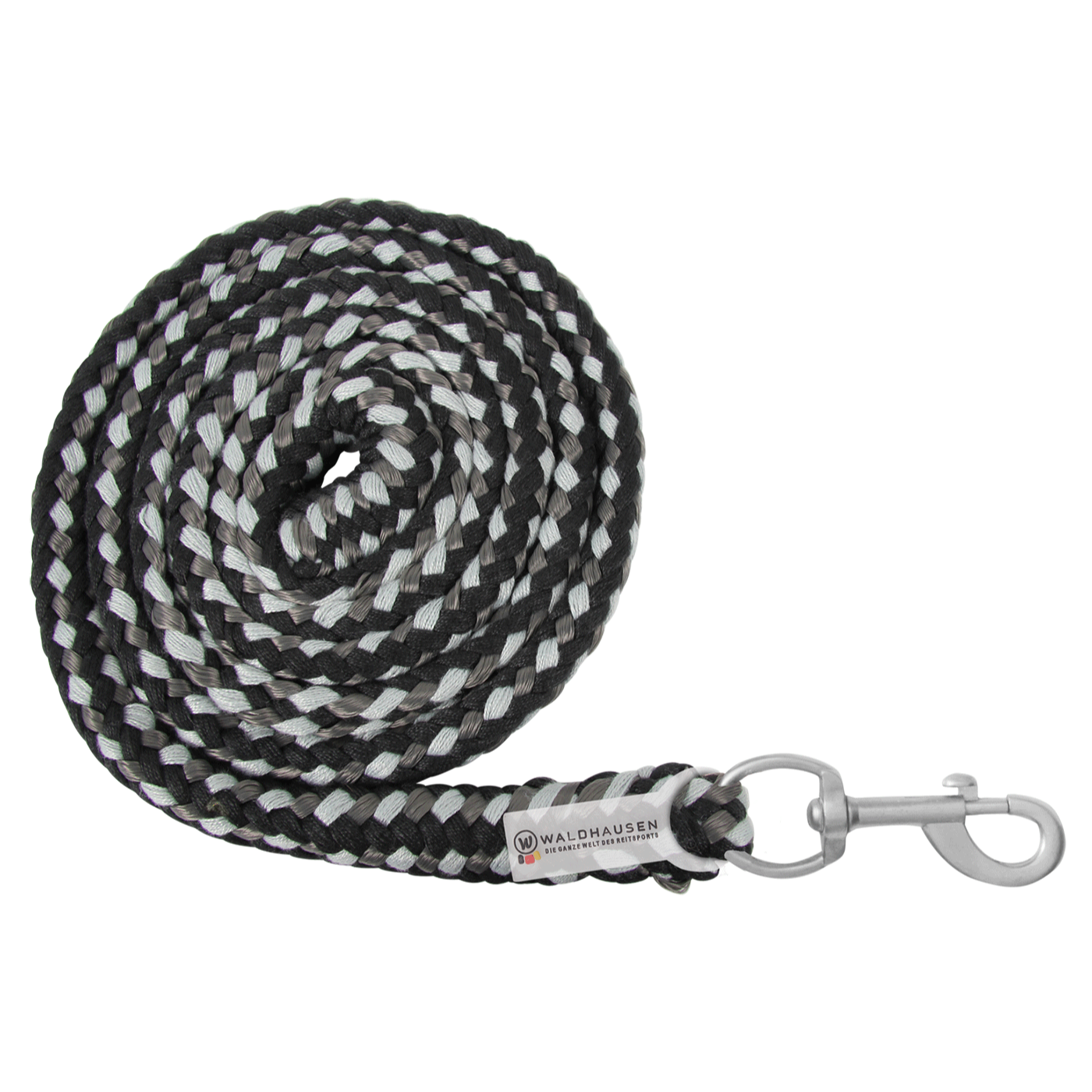Waldhausen Snap Hook Lead Rope Plus #colour_black-grey