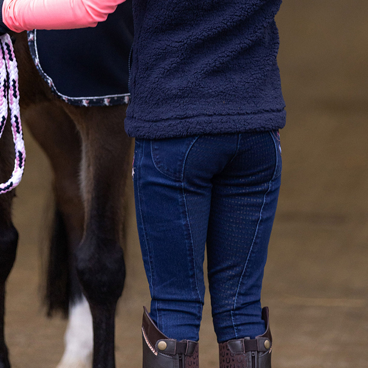Imperial Riding Demi Children's Riding Breeches #Colour_dark-denim