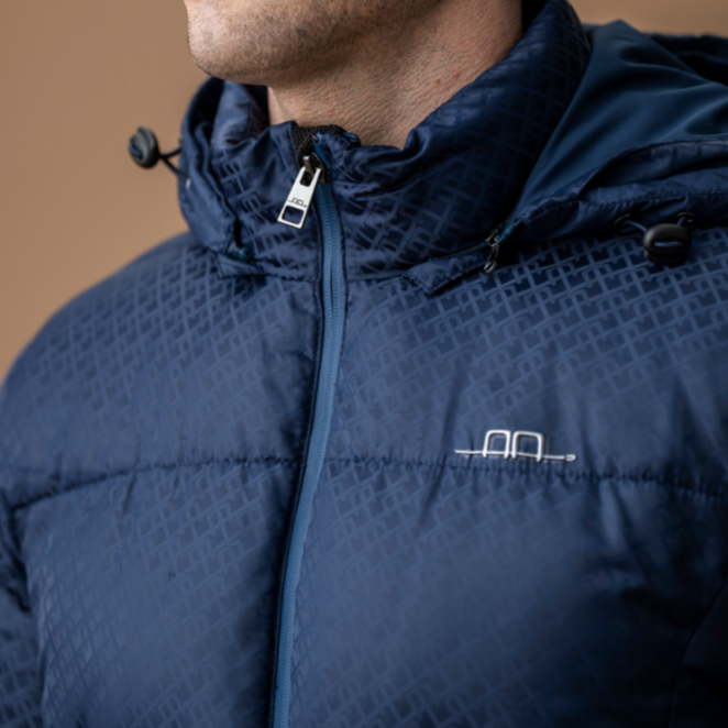 Alessandro Albanese Men's Quilo Monogram Puffer Coat #colour_core-navy