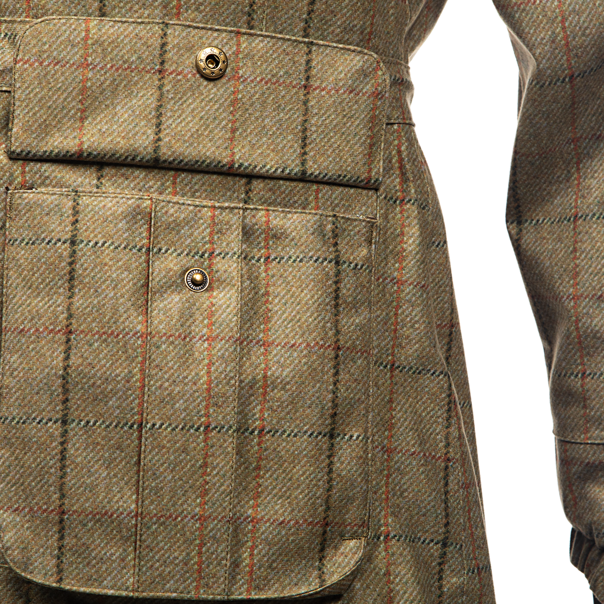 Baleno Pembroke Ladies Tweed Foldaway Jacket #colour_check-khaki