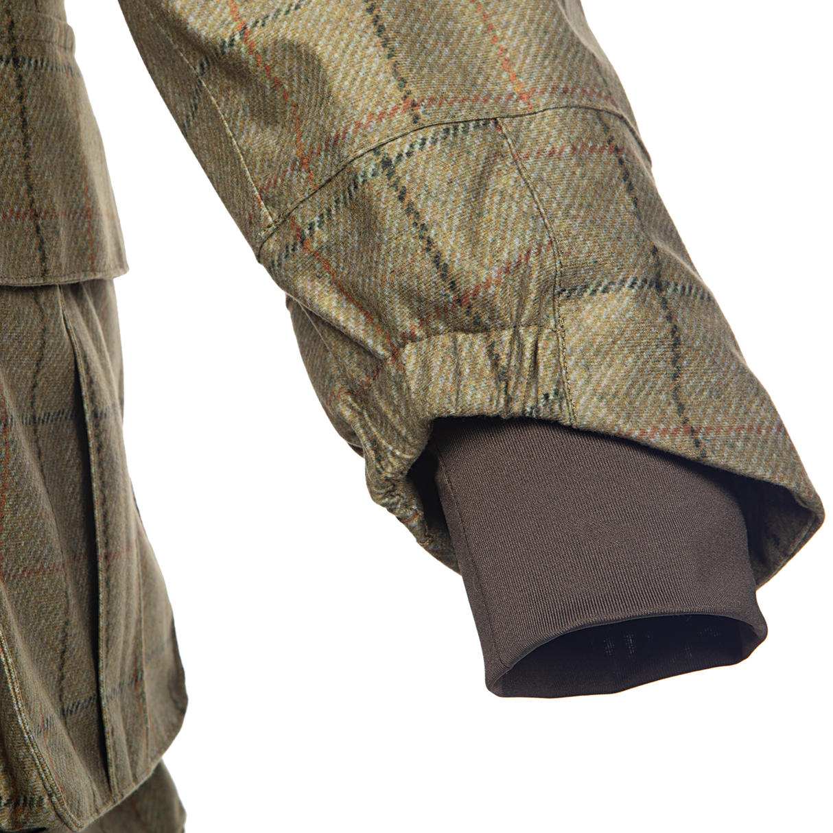 Baleno Moorland Mens Tweed Foldaway Jacket #colour_check-khaki