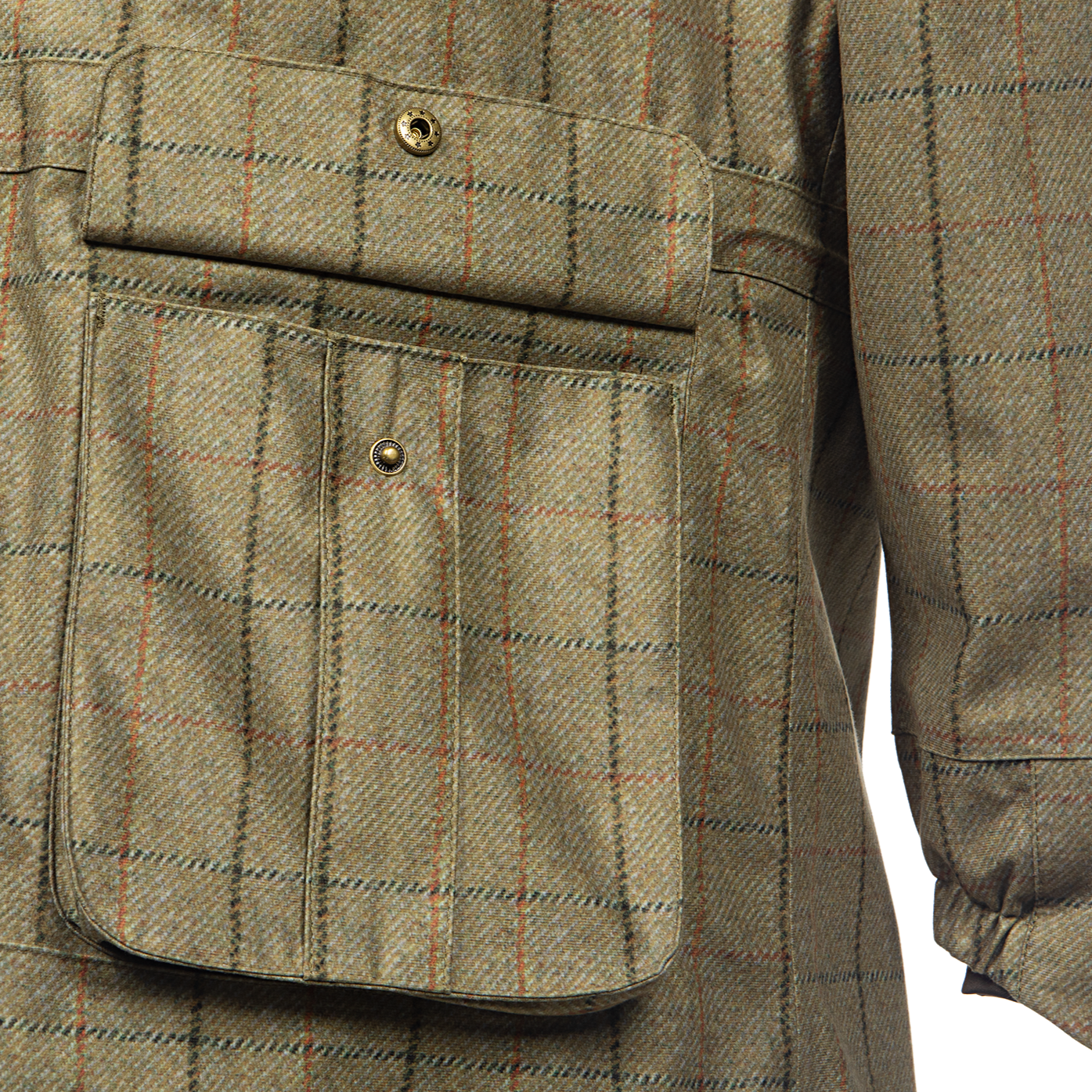 Baleno Moorland Mens Tweed Foldaway Jacket #colour_check-khaki