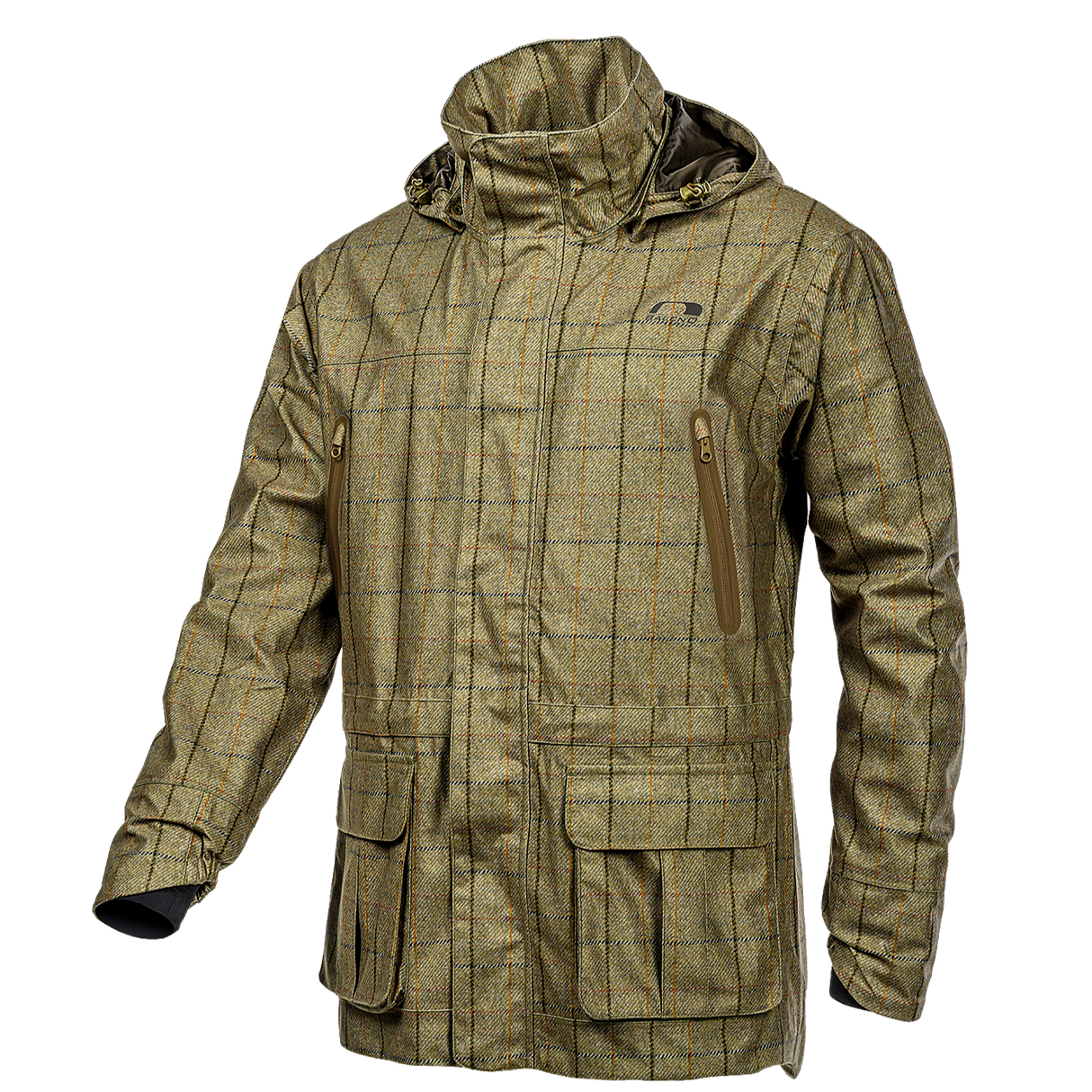 Baleno Moorland Mens Tweed Foldaway Jacket #colour_check-khaki