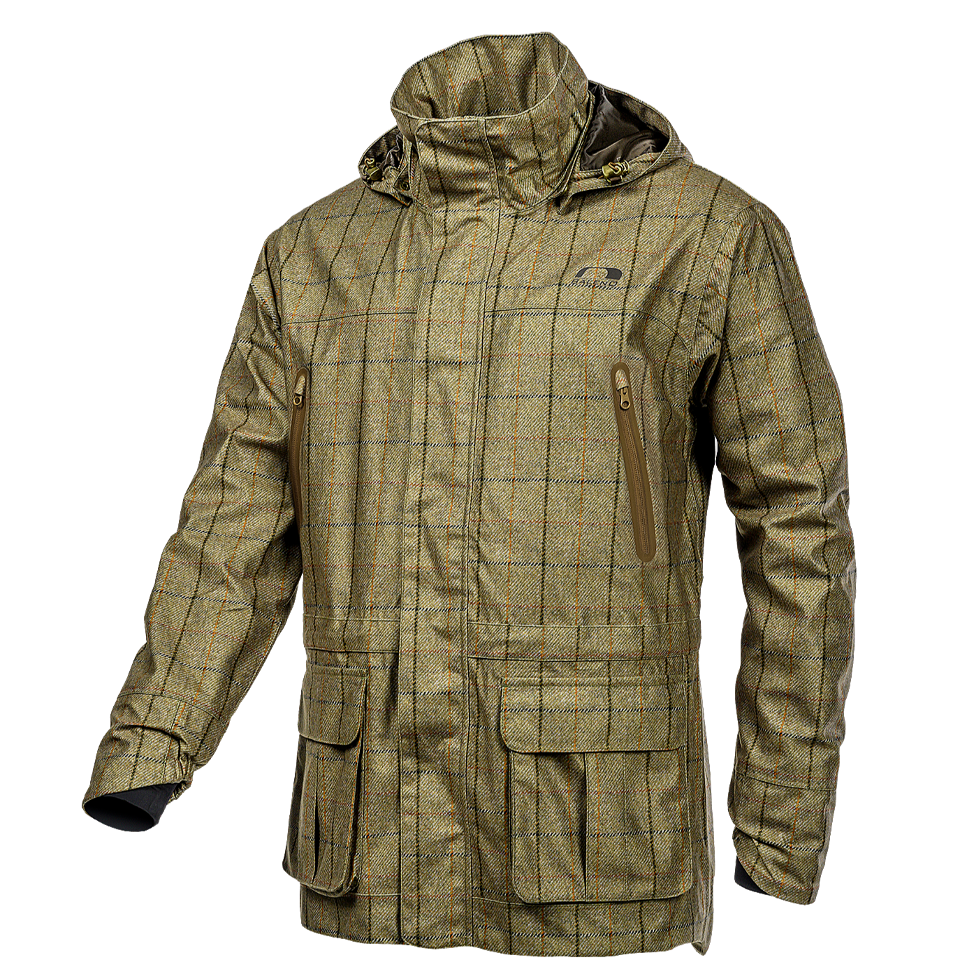 Baleno Moorland Mens Tweed Foldaway Jacket #colour_check-khaki