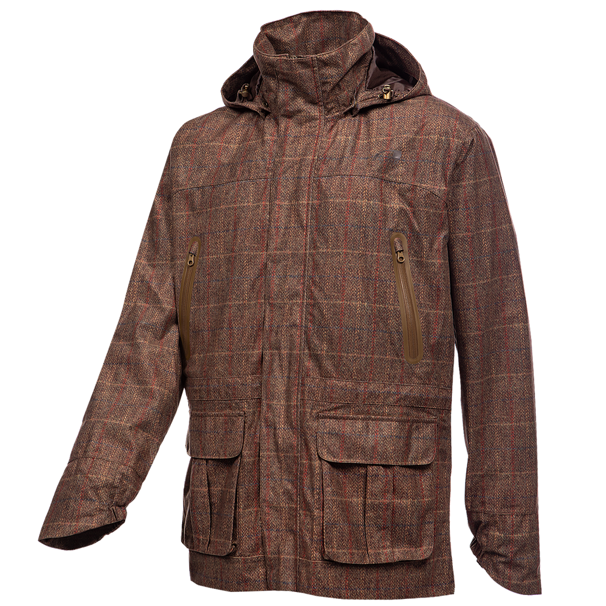 Baleno Moorland Mens Tweed Foldaway Jacket #colour_check-brown