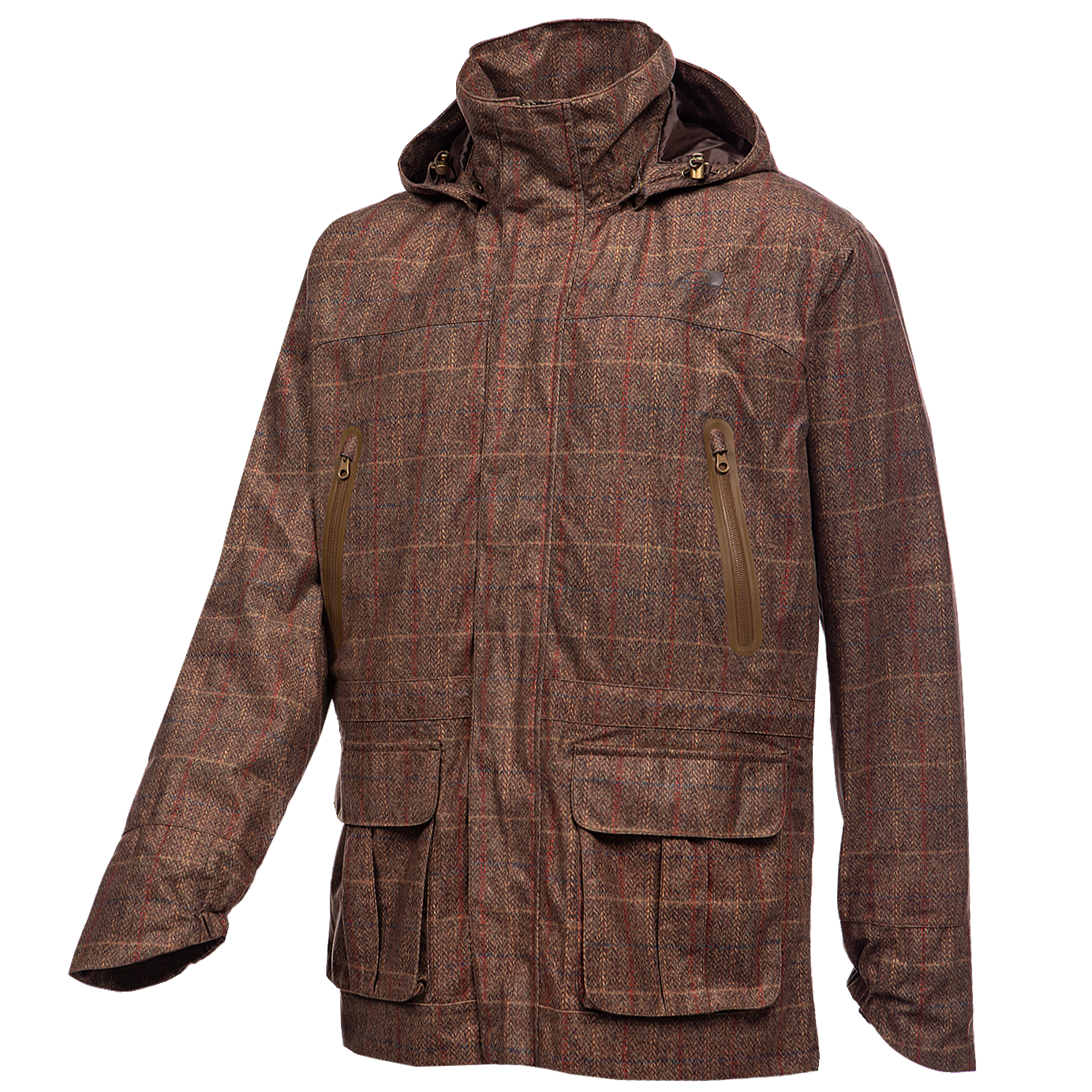 Baleno Moorland Mens Tweed Foldaway Jacket #colour_check-brown
