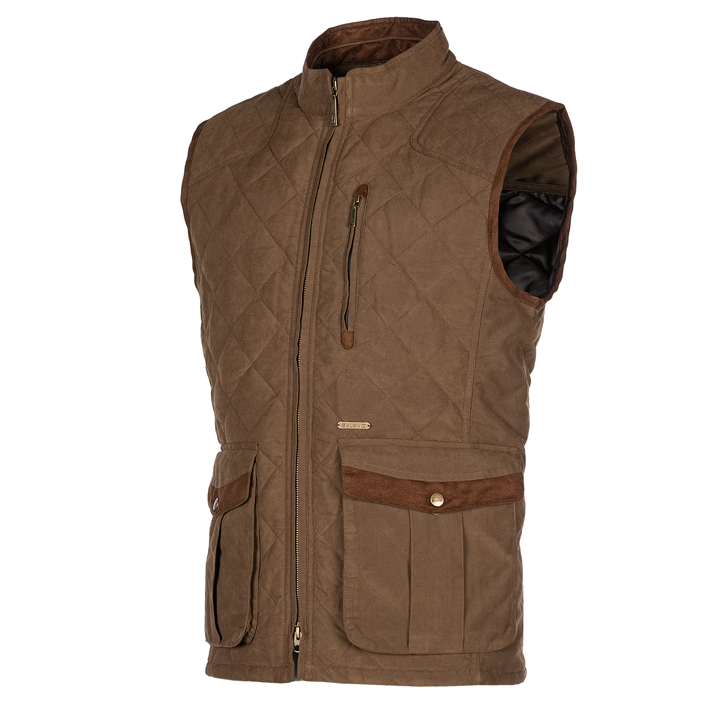 Baleno Thames Mens Stylish Quilted Bodywarmer #colour_earth-brown