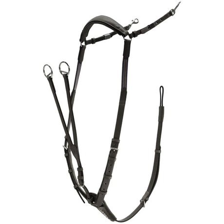 Stubben Pro-Jump Breastplate Open Martingale Fork #colour_black