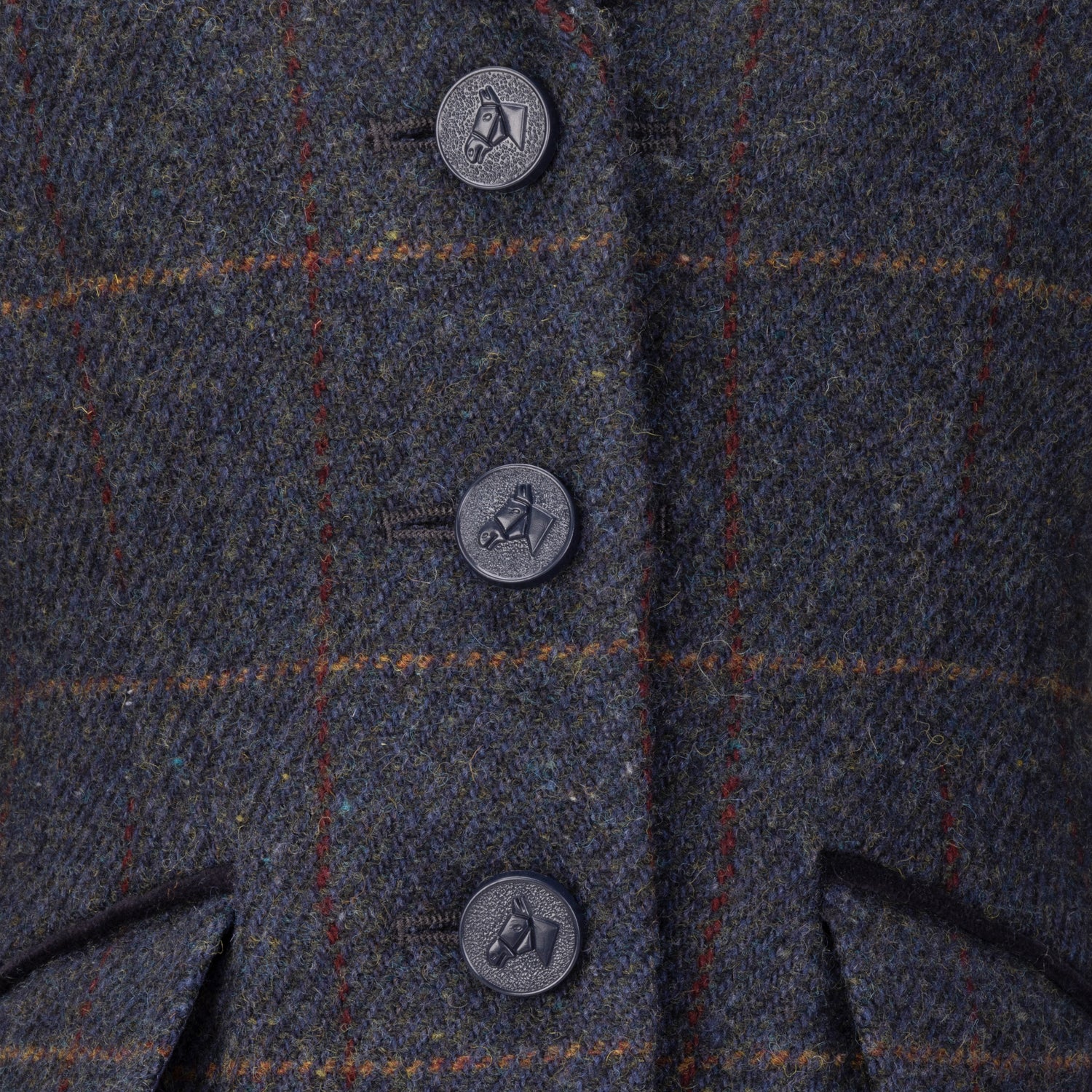 Shires Aubrion Saratoga Children's Jacket #colour_juniper-navy-check