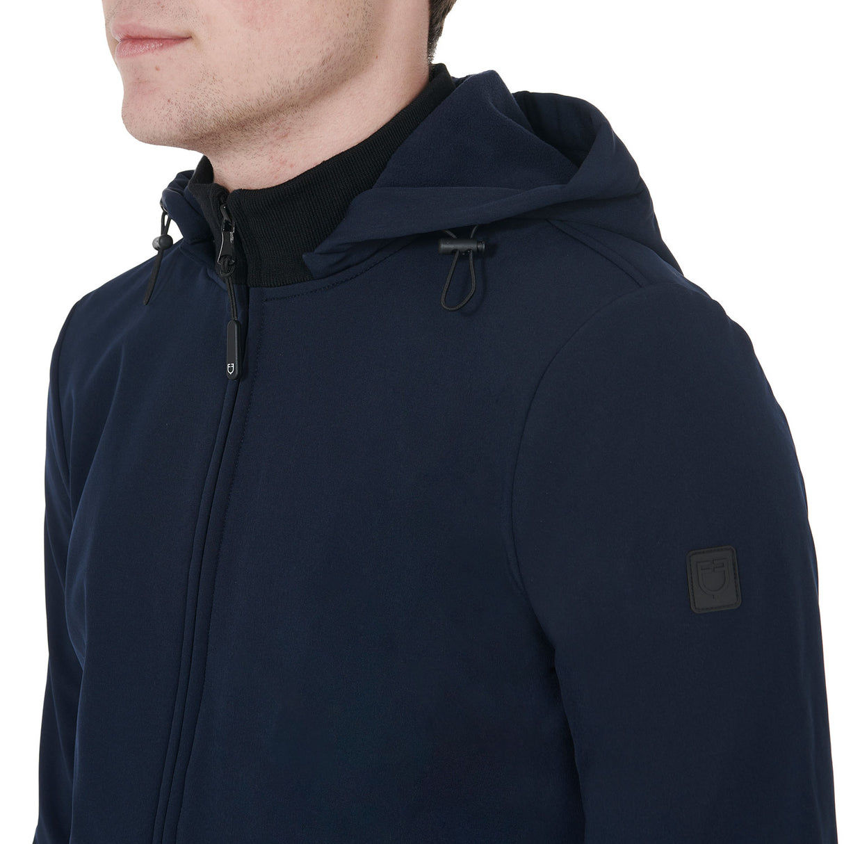 Equestro Men's Slim Fit Softshell Jacket With Internal Fleece #colour_blue