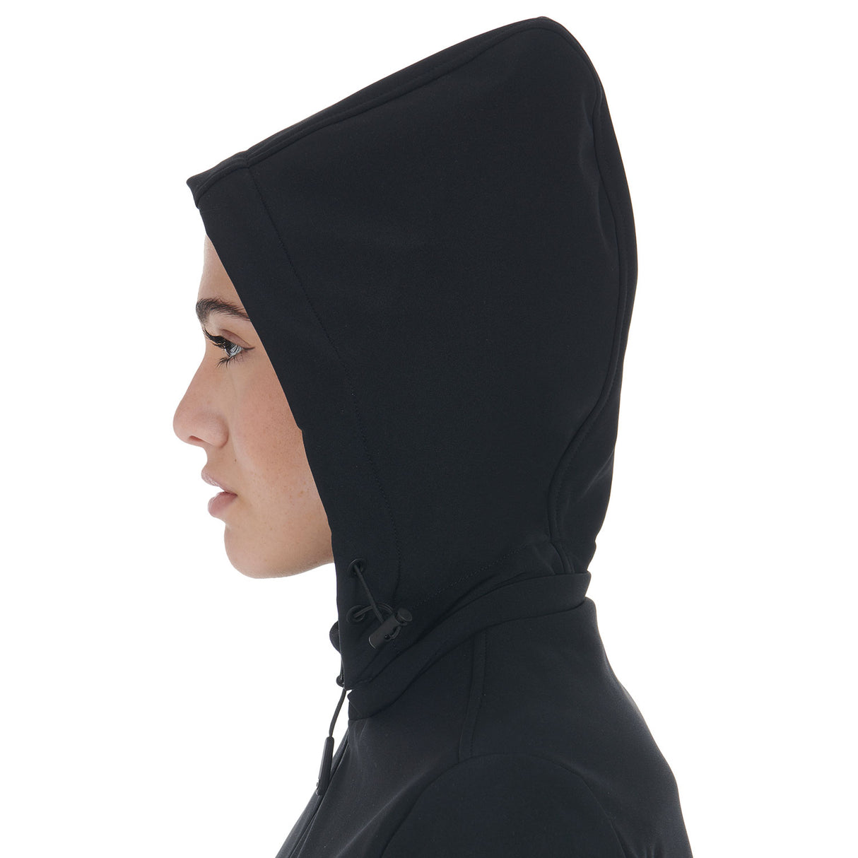 Equestro Women's Slim Fit Softshell Jacket With Internal Fleece #colour_black