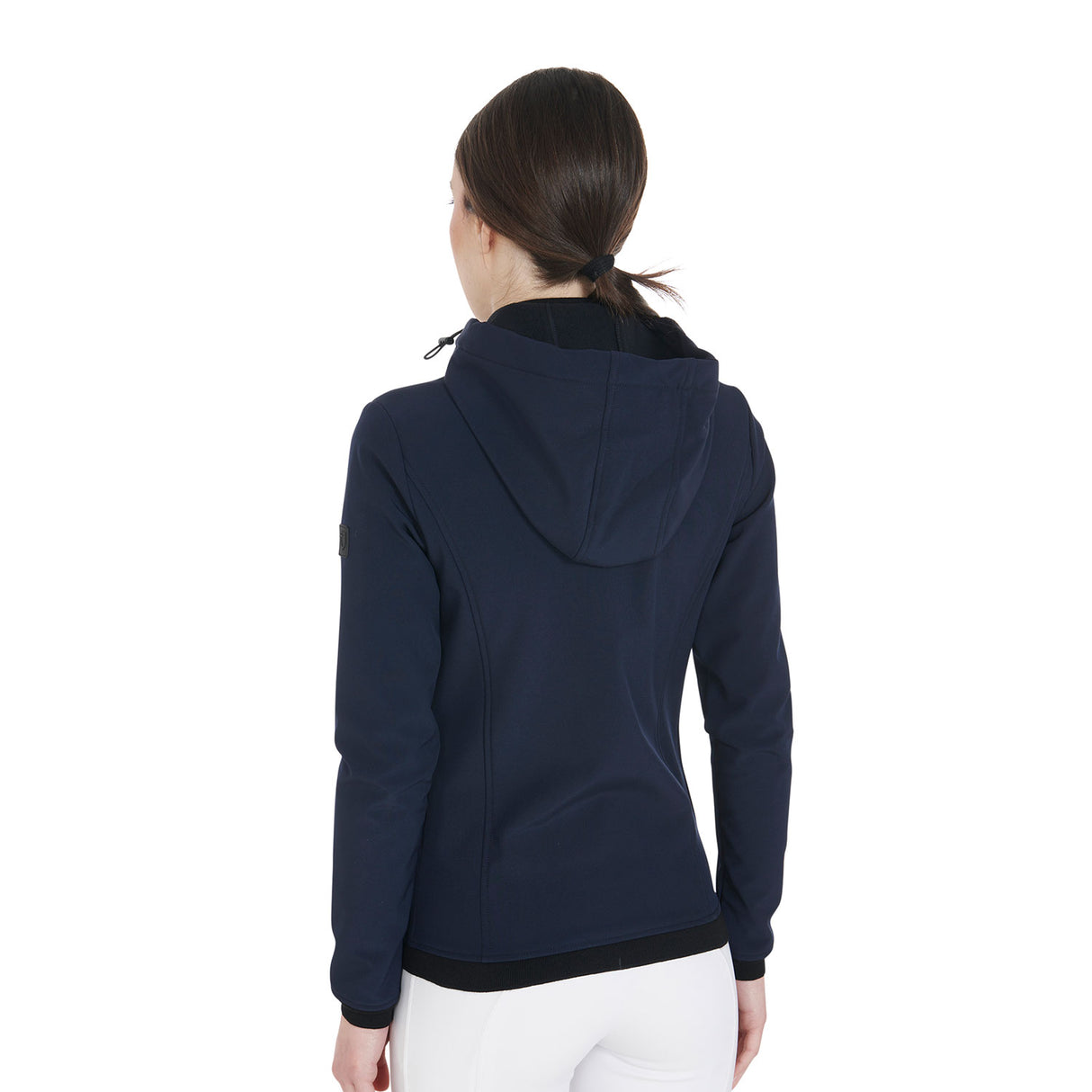 Equestro Women's Slim Fit Softshell Jacket With Internal Fleece #colour_blue
