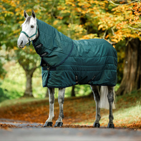 Horseware Ireland Amigo Ripstop Insulator 350g Stable Rug #colour_dynasty-green-navy-silver