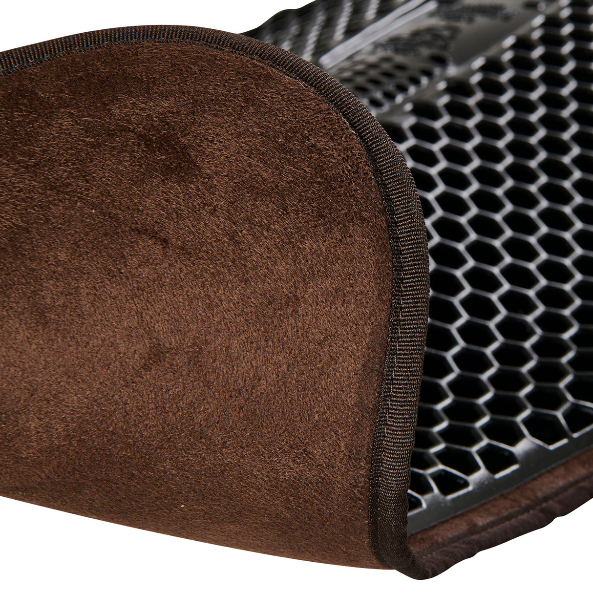 Acavallo Gel Ns Hexagonal Microfleece Flat #colour_black-brown