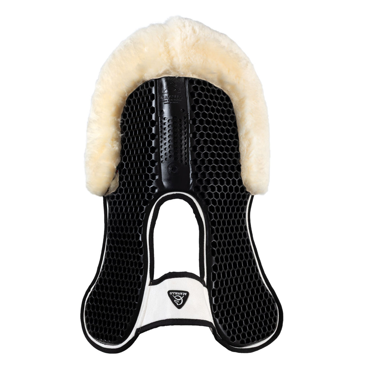 Acavallo Pad SP WFS Suede Rear Sheepskin Hexagonal Gel Flat #colour_white-natural