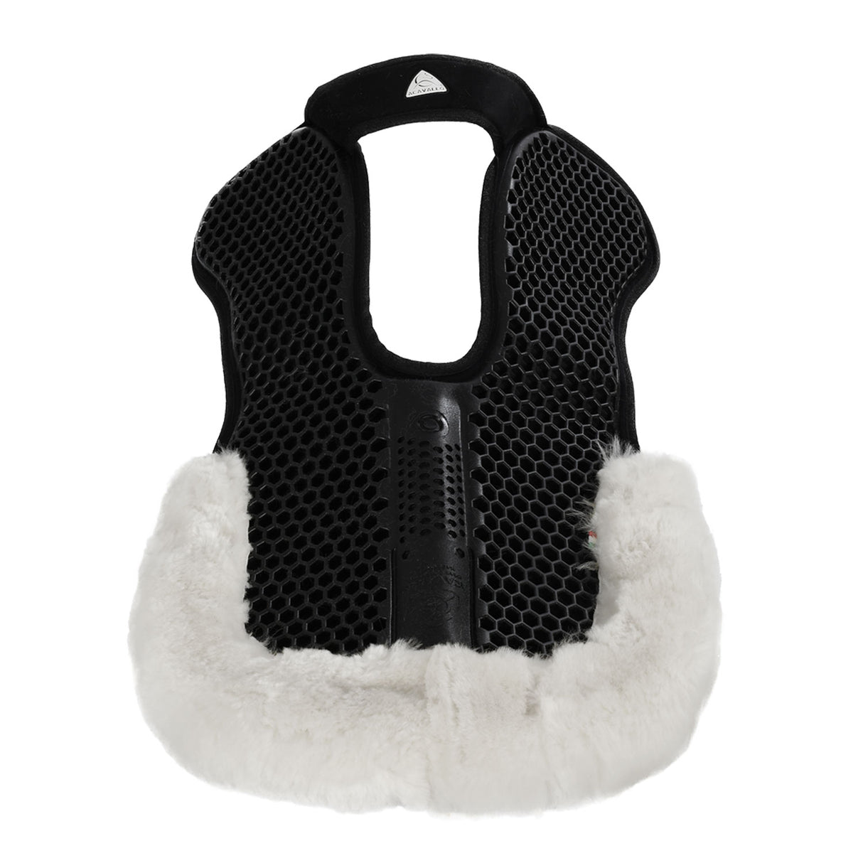 Acavallo Pad SP WFS Suede Rear Sheepskin Hexagonal Gel Flat #colour_black-white