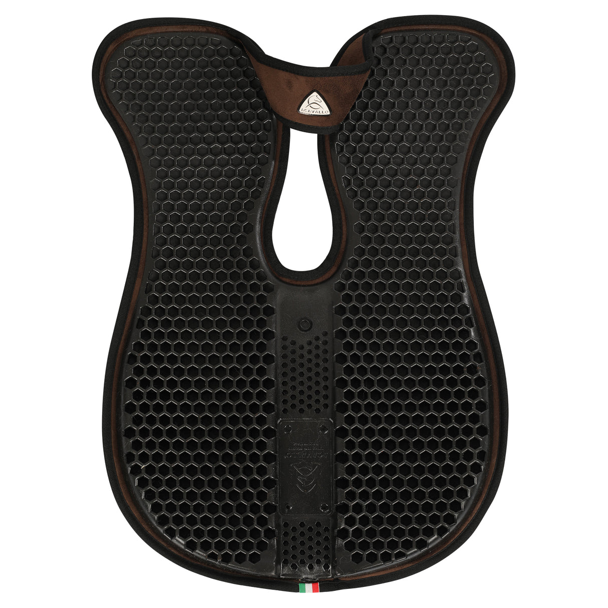 Acavallo Pad WFS Suede Hexagonal Gel Rear Riser #colour_brown