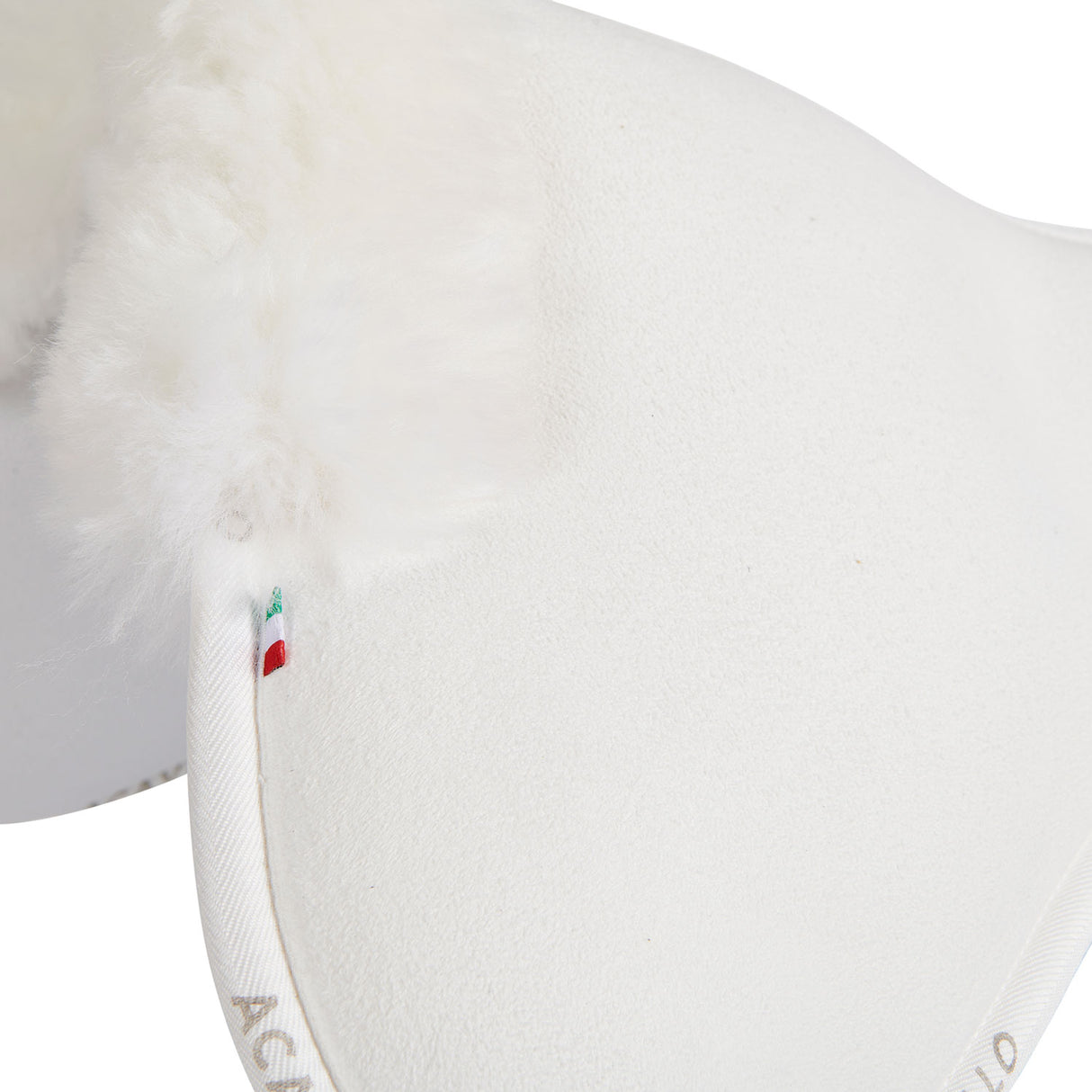Acavallo Pad MF-S JCCS-S CW-CS Suede Cut-Out Sheepskin Flat #colour_white-white