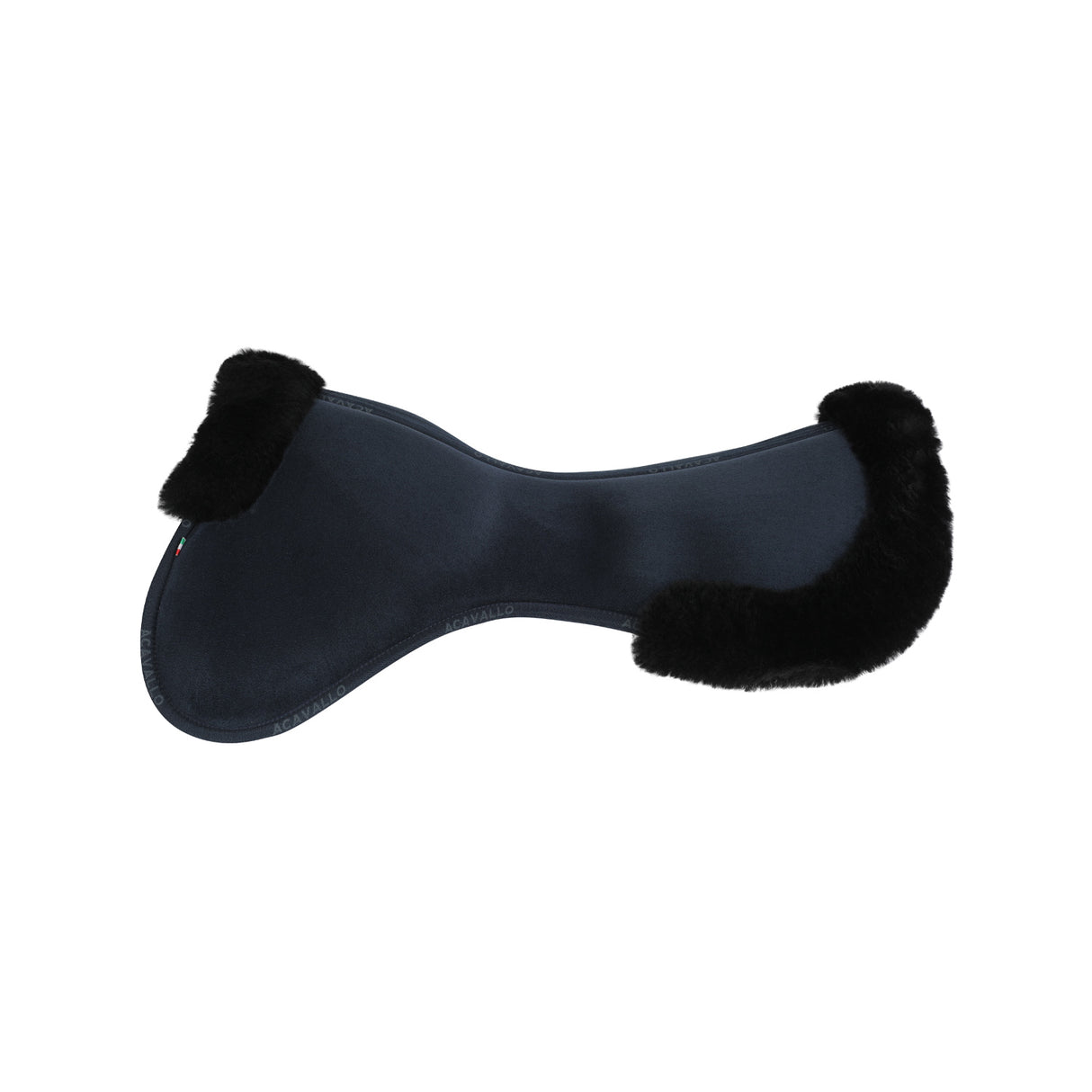Acavallo Pad MF-S JCCS-S CW-CS Suede Cut-Out Sheepskin Flat #colour_blue-black