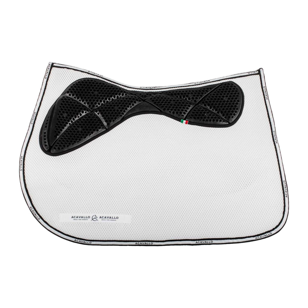 Acavallo Saddle Pad JS CW-3Ds Memory Foam 3D Spacer Gel Grip #colour_white