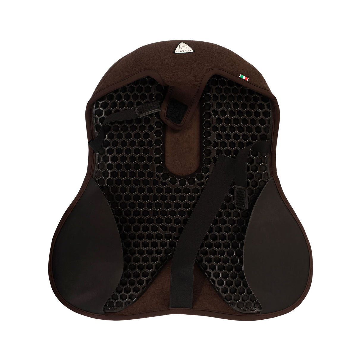 Acavallo Ortho-Coccyx Seat Saver Dressage Classic Gel-In Dri-Lex 20mm #colour_brown