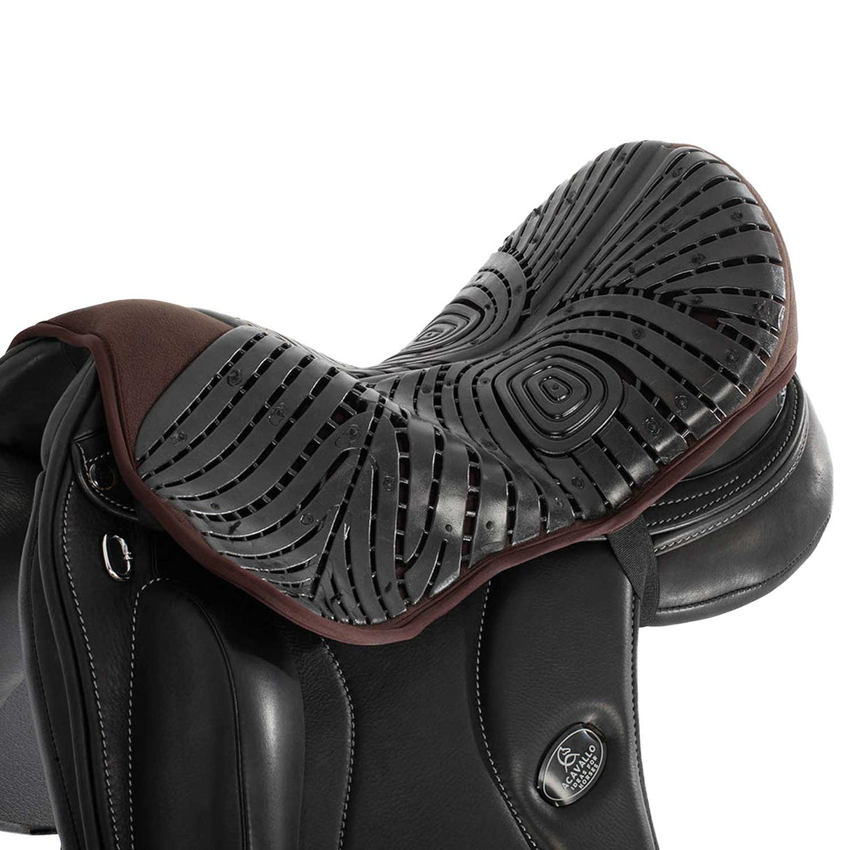 Acavallo Standard Seat Saver Dressage Air Plus Gel-Out Dri-Lex 10mm #colour_brown