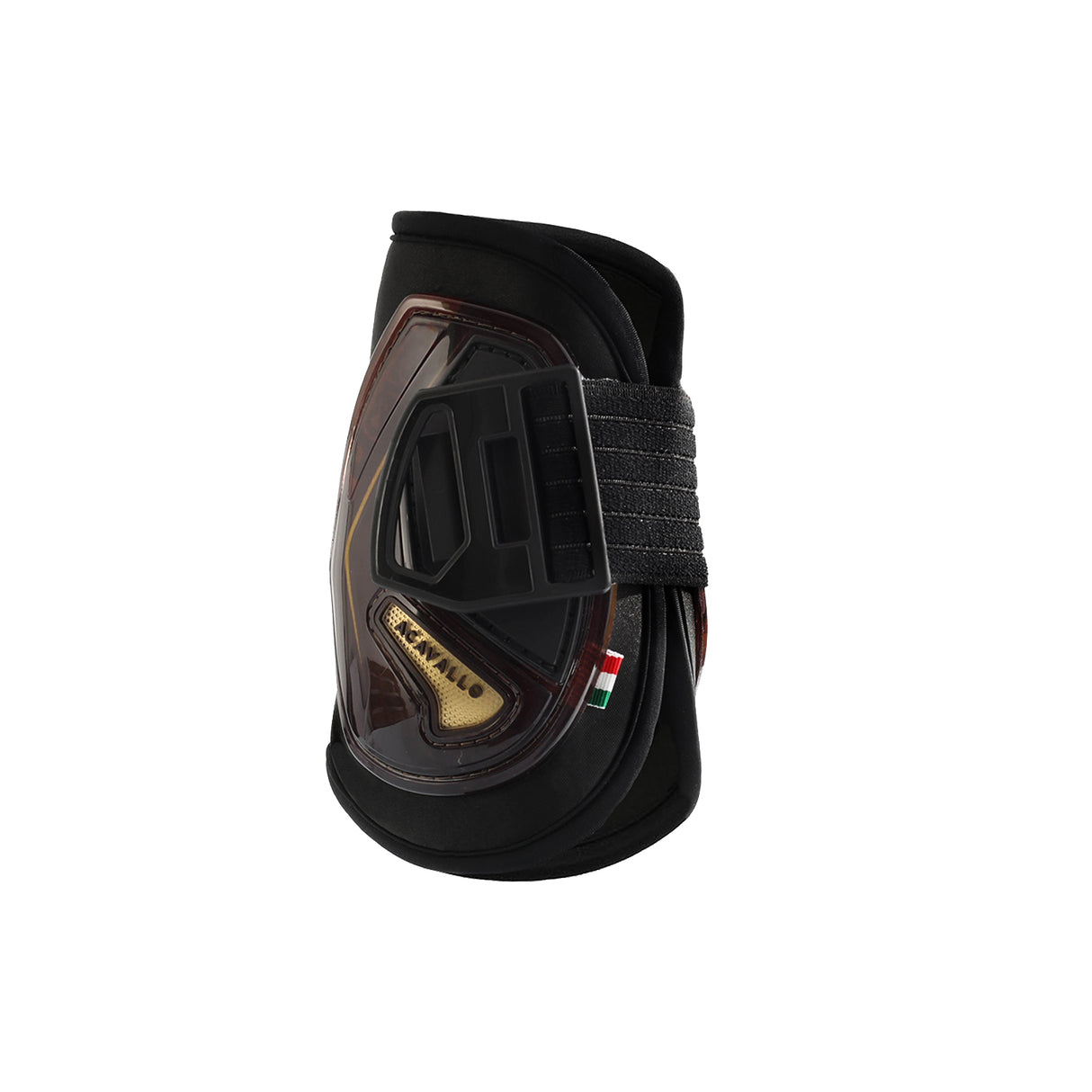 Acavallo Opera Fetlock Boots E-Click Fastening #colour_brown