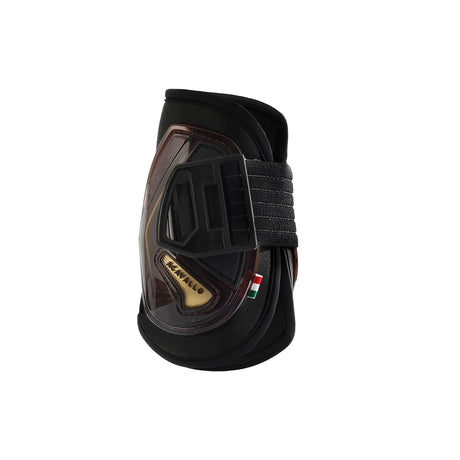 Acavallo Opera Fetlock Boots E-Click Fastening #colour_brown