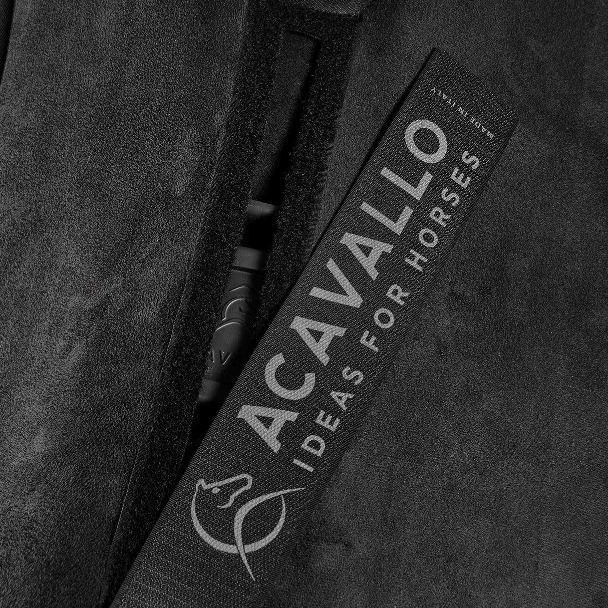 Acavallo Piuma Pad WFS Pocket Suede Front Riser #colour_black