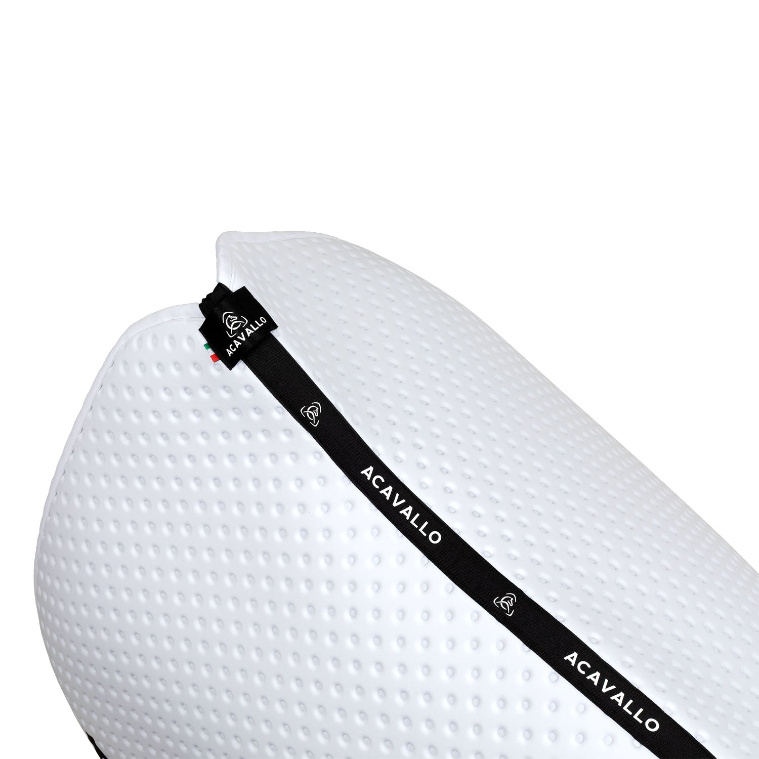 Acavallo Point Dressage Saddle Pad W/Square Back Corner #colour_white