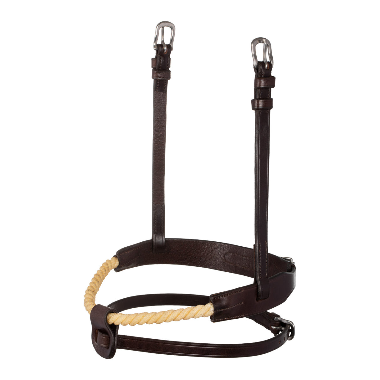 Acavallo Rope Flash Noseband #colour_brown