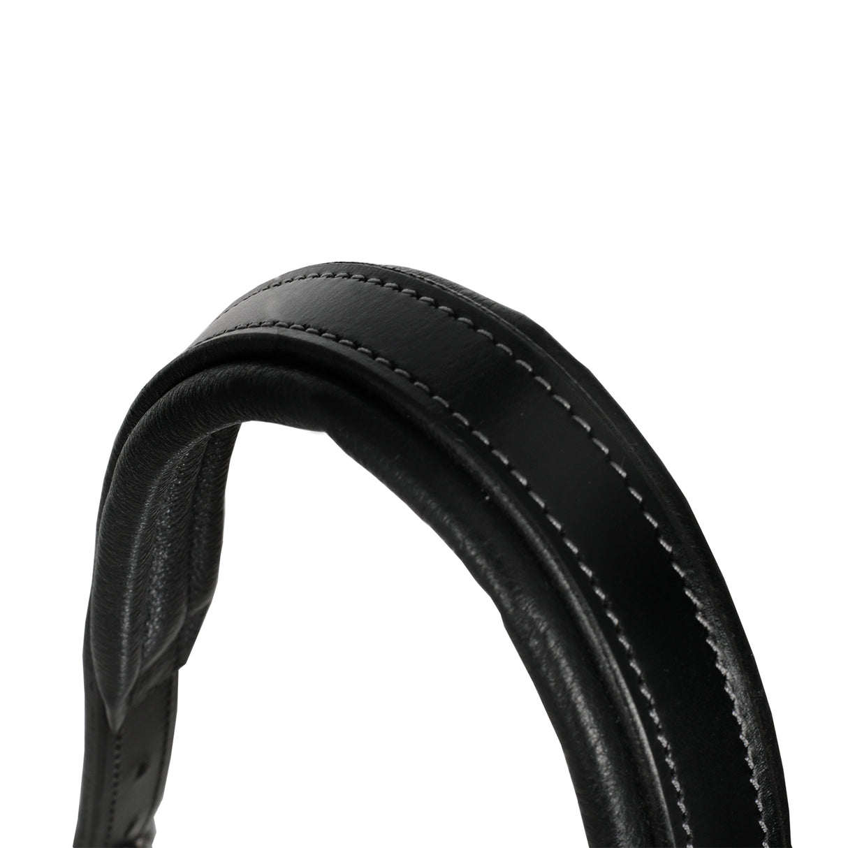 Acavallo Halter Anatomical Leather Rope Noseband #colour_black